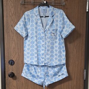 Forever 21 Blue Heart Sleepwear Set